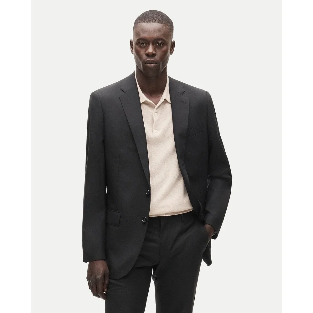 J. Crew Men's Ludlow Slim-fit suit jacket in Italian wool in Black 39R NWT $550